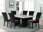 1220 Black Dining Table + 6 Chair Set