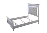 Lillian Silver Queen LED Upholestered Bed