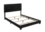 Erin Black PU Leather Queen Upholstered Bed
