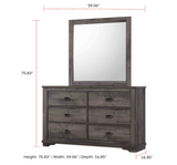 Coralee Chalk/Gray Dresser