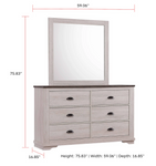 Coralee Chalk/Gray Dresser