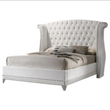 Barzini Queen Tufted Upholstered Bed White