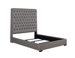 Camille Eastern King Button Tufted Bed Grey