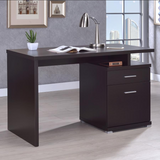 Irving 2-drawer Office Desk with Cabinet Cappuccino