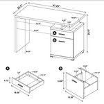 Irving 2-drawer Office Desk with Cabinet Cappuccino