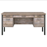 Samson 4-drawer Office Desk Weathered Oak