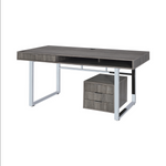 Whitman 4-drawer Writing Desk Weathered Grey