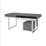 Whitman 4-drawer Writing Desk Weathered Grey