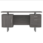 Lawtey Floating Top Office Desk Weathered Grey