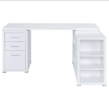 Yvette L-shape Office Desk White