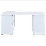 Yvette L-shape Office Desk White