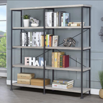 Analiese 4-shelf Open Bookcase Grey Driftwood