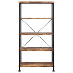 Analiese 4-shelf Bookcase Antique Nutmeg