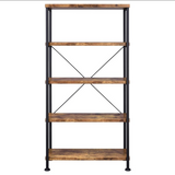 Analiese 4-shelf Bookcase Antique Nutmeg