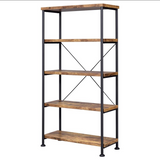 Analiese 4-shelf Bookcase Antique Nutmeg