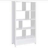 Dylan Rectangular White 8-shelf Bookcase