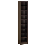 Rectangular Bookcase with 2 Fixed Shelves Cappuccino