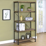 Analiese 4-shelf Bookcase Rustic Oak