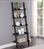 Bower 5-shelf Ladder Bookcase Cappuccino