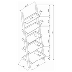 Bower 5-shelf Ladder Bookcase Cappuccino