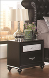 Barzini 2-drawer Rectangular Nightstand Black