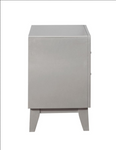 Leighton 2-drawer Nightstand Metallic Mercury