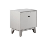 Leighton 2-drawer Nightstand Metallic Mercury