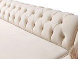 Jester Ivory Velvet Double Chaise Sectional