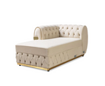 Jester Ivory Velvet Double Chaise Sectional