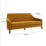Neveah Turmeric Velvet Sofa
