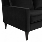 Luna Onyx Black Sofa