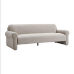 Keelee Taupe 84" Velvet Sofa