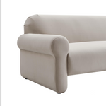 Keelee Taupe 84" Velvet Sofa