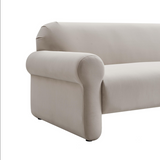 Keelee Taupe 84" Velvet Sofa