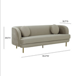 Sariah Alabaster Velvet Sofa