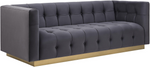 Roma Grey Velvet Sofa
