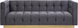 Roma Grey Velvet Sofa
