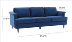 Porter Navy Velvet Sofa