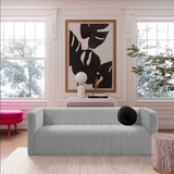 Norah Grey Velvet Sofa