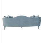 Naya Sea Blue Velvet Sofa