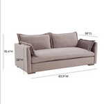 Freya Mauve Velvet Sofa
