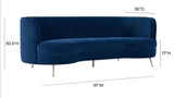 Flare Navy Velvet Sofa