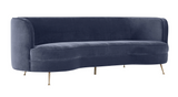 Flare Dark Grey Velvet Sofa