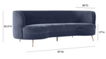 Flare Dark Grey Velvet Sofa