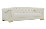 Farah Cream Velvet Sofa