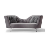 Eva Grey Velvet Sofa