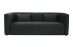 Callie Black Velvet Sofa