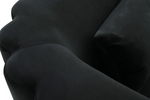 Callie Black Velvet Sofa