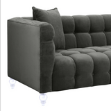 Bea Grey Velvet Sofa
