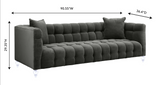 Bea Grey Velvet Sofa